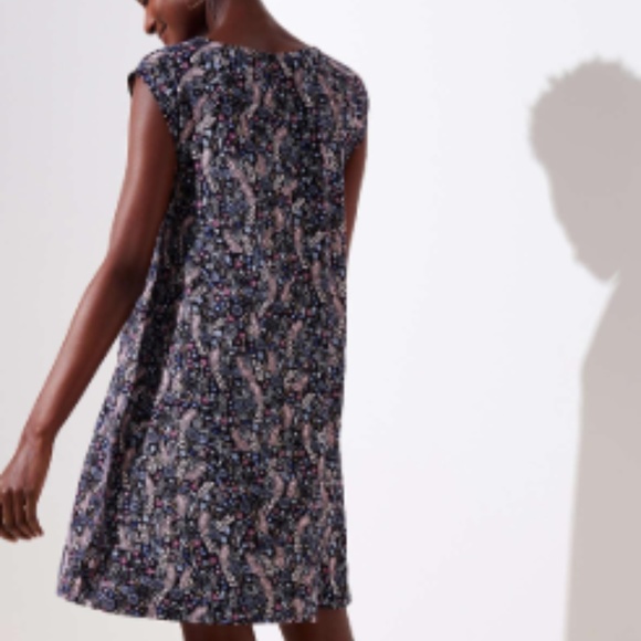 NWT LOFT Meadow Cap Sleeve Swing Dress - Picture 3 of 3